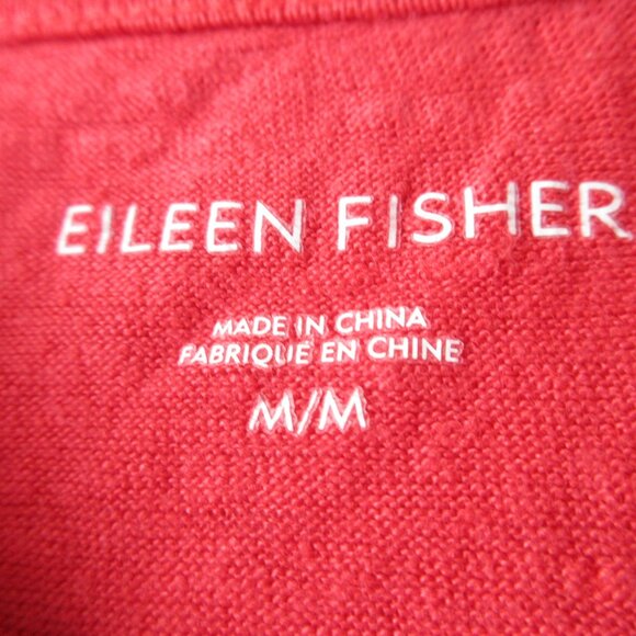 Eileen Fisher V neck Linen Tee Size M R17IZO - Picture 5 of 10